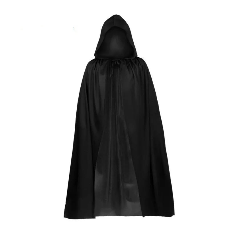 2024 Halloween New Party Role Playing Children Adult Death Black Cloak Halloween Skull Ball Costume Prop Set Children Adult Gift