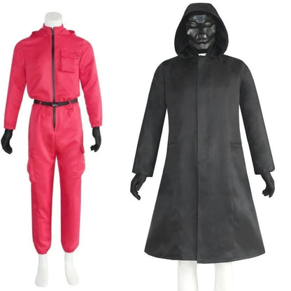 Game Red Calamari Game Jumpsuit Cosplay Party Tracksuit Outfits Props Role Play Classic Belt Full