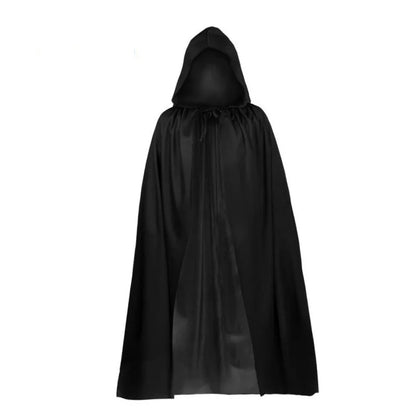 2024 Halloween New Party Role Playing Children Adult Death Black Cloak Halloween Skull Ball Costume Prop Set Children Adult Gift